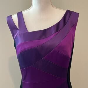 Jax Purple Asymmetrical Midi Dress